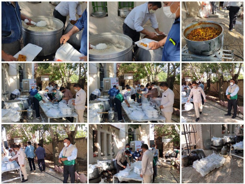 تهیه و توزیع 2000 پرس غذای گرم توسط کانون خدمت رضوی شهرستان اسلام آباد غرب+عکس